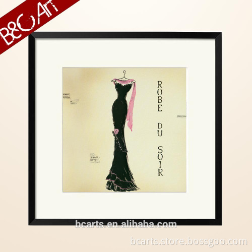 2015 wonderful oil painting of fashion long dress